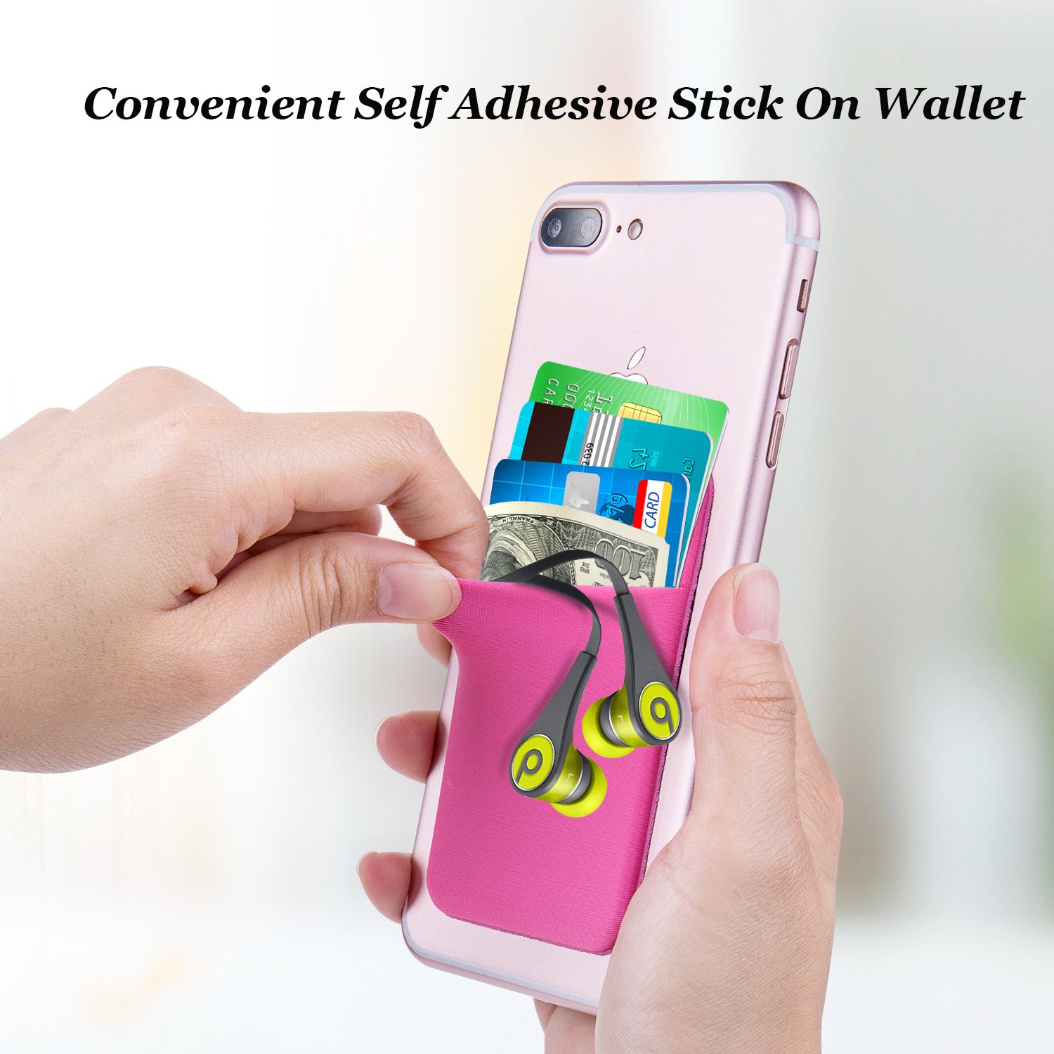 Costyle Slim Credit Card Holder - Stick On Phone Wallet for iPhone & Android | Secure & Convenient for Travel, Shopping & Daily Use