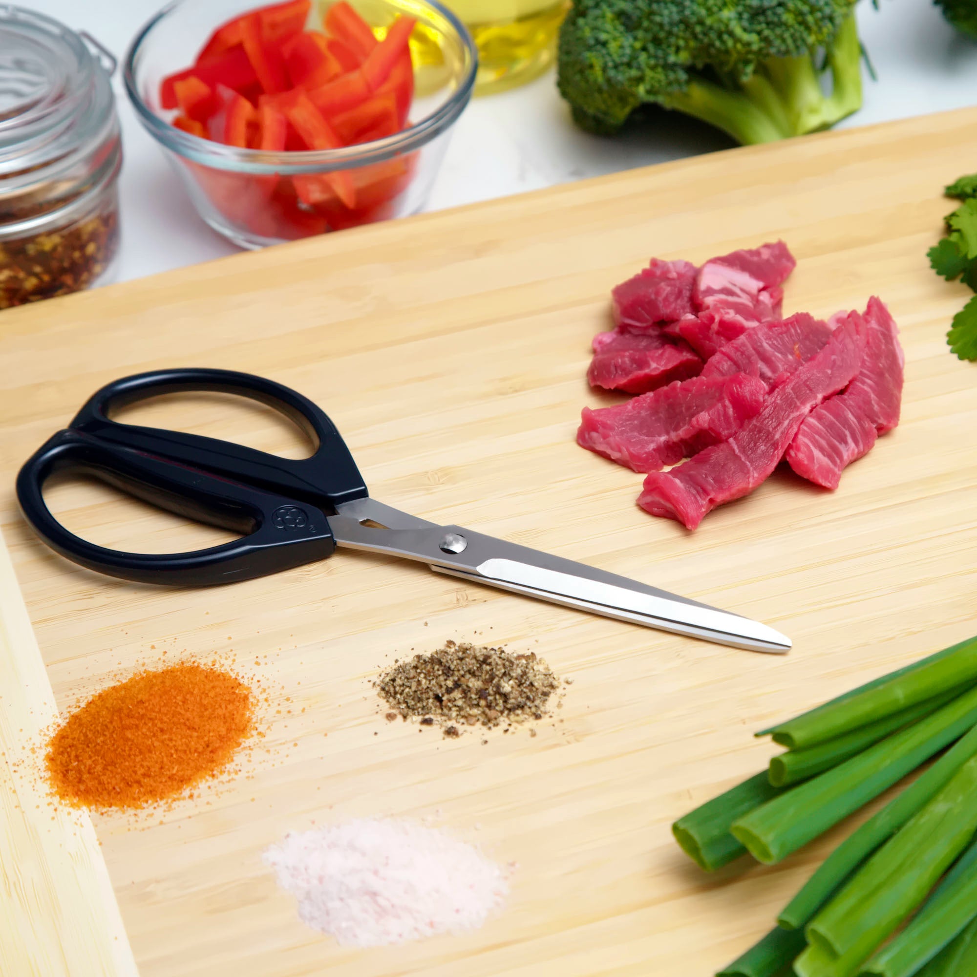 Premium Stainless Steel Kitchen Scissors - Heavy Duty 8