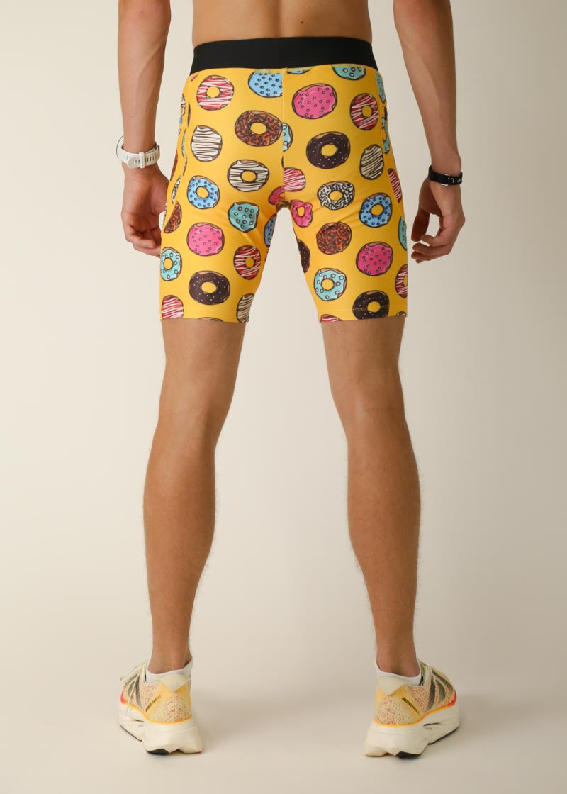 Men's Running Half Tights with Moisture-Wicking Fabric - Salty Donuts 8