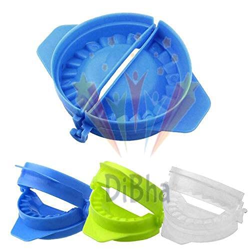 DiBha 4-Piece Plastic Gujiya Maker Mould Set - Multi-Color Festival Sweet Mold for Diwali, Holi & Indian Desserts - Perfect for Homemade Gujiya, Samosas & Traditional Snacks