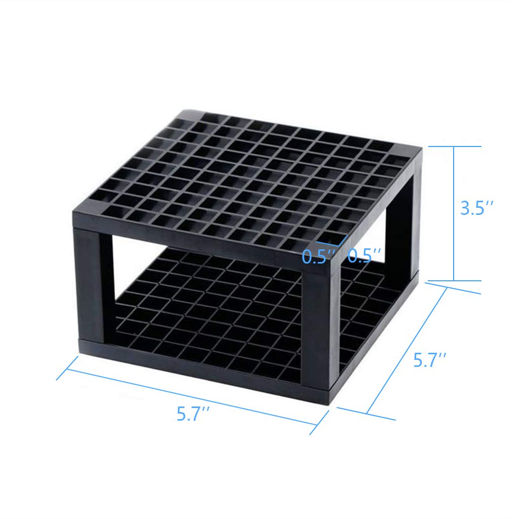 Votono 96-Hole Removable Plastic Pen Holder - Desk Stand Organizer for Brushes, Pencils, Markers & Paint Brushes (Black) - Perfect for Artists, Students & Office Organization