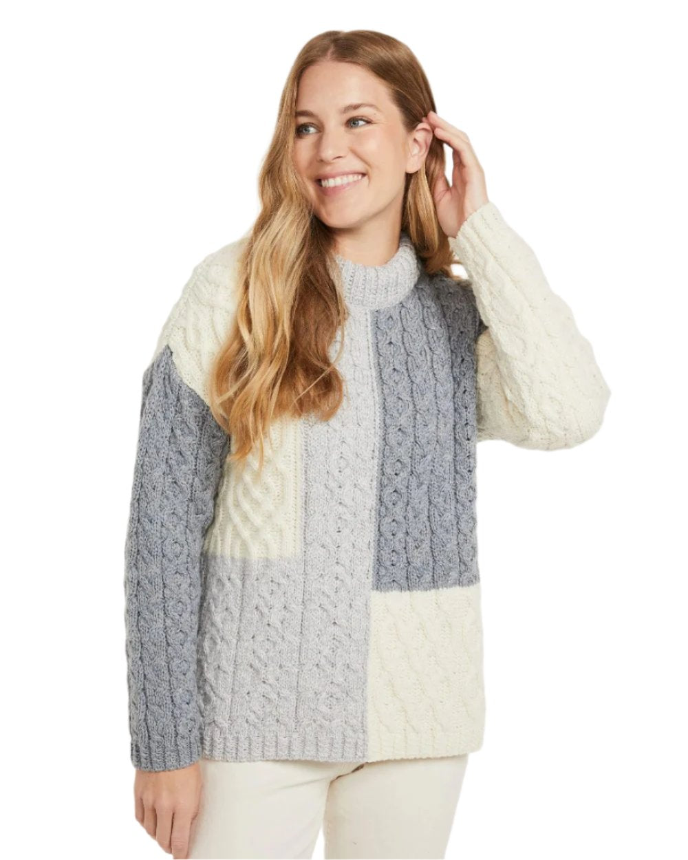 Aran Cobh Sweater for Women & Men - Authentic Irish Wool Knitwear - Cozy Winter Pullover for Cold Weather & Outdoor Activities