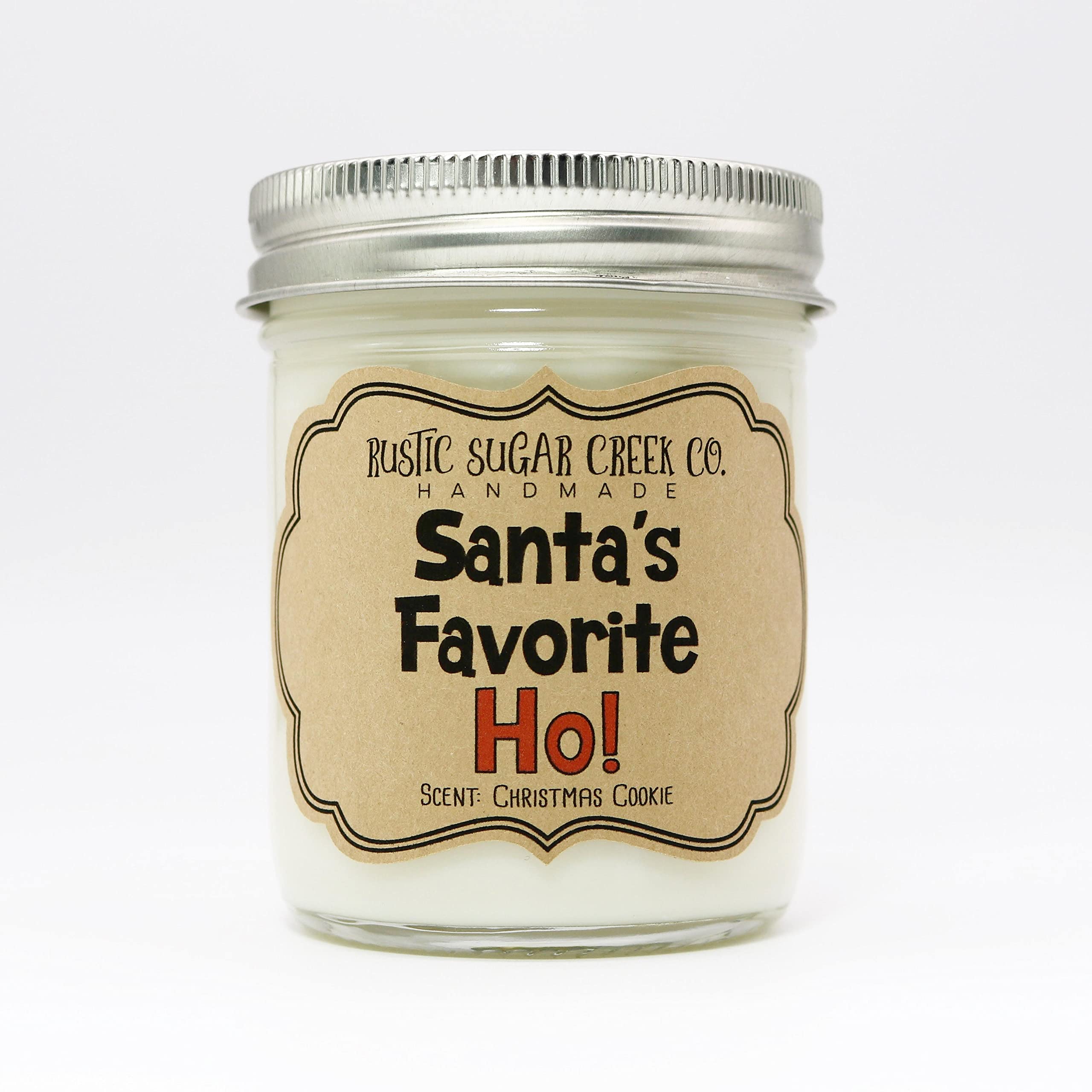 Santa's Favorite Ho Christmas Candle - Funny Holiday Scented Candle Gift Set for Best Friends, Boyfriend & Family - Perfect for Christmas Decor, Office Desk & Cozy Home Ambience