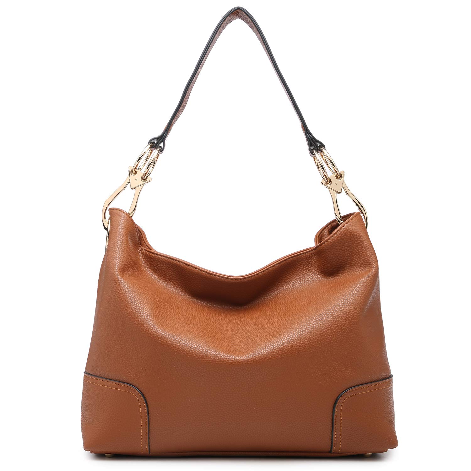 Dasein Women's Soft PU Leather Hobo Purse - Slouchy Shoulder Bag with Top Handle, Casual Tote for Work, Shopping & Travel