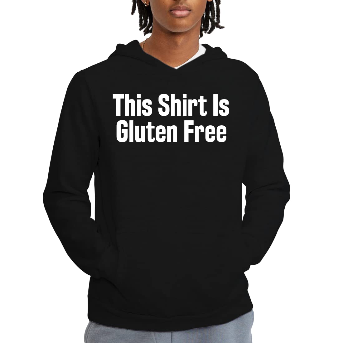 Gluten-Free Men's Hoodie Sweatshirt - Soft Cotton Pullover for Casual Wear & Outdoor Activities