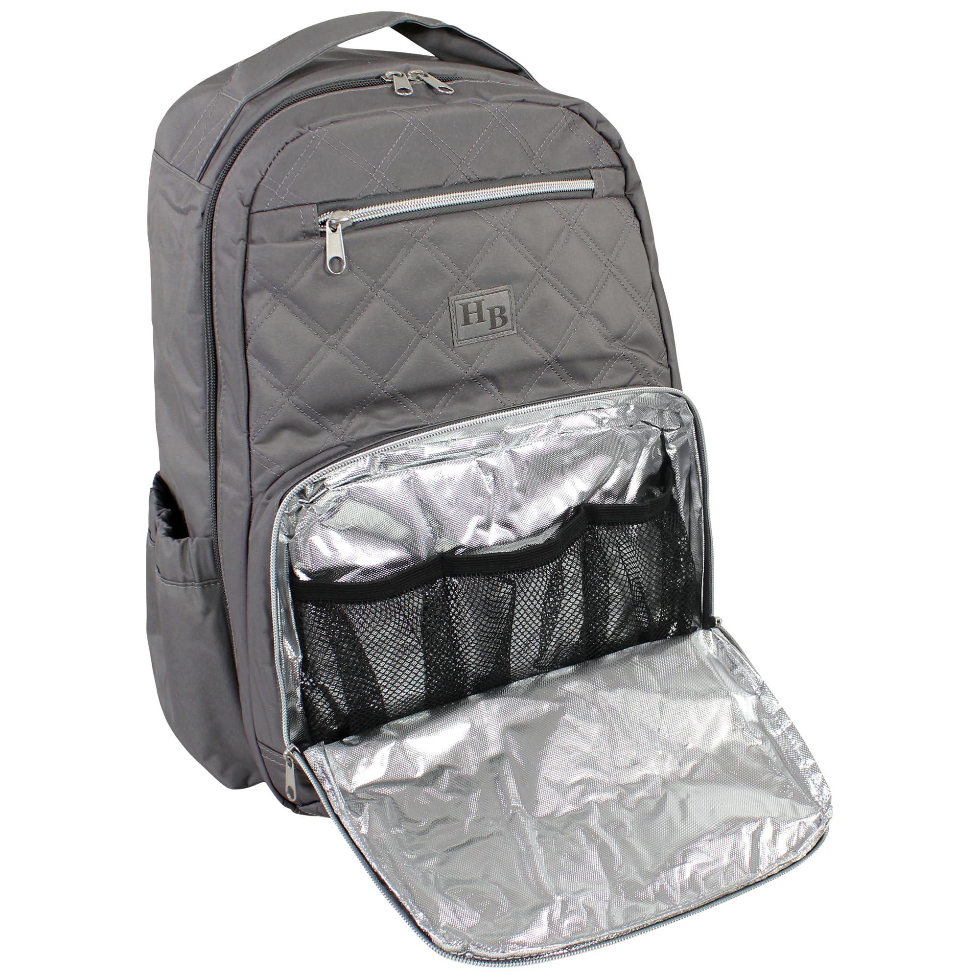 Hudson Baby Unisex Premium Diaper Backpack with Changing Pad - Charcoal Gray, One Size - Perfect for Travel, Daycare & On-the-Go Parents
