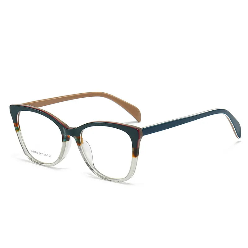 CCspace Unisex Full Rim Square Acetate Eyeglasses 56941 - Stylish & Durable Frame for Men & Women - Perfect for Work, Reading & Fashion Accessories