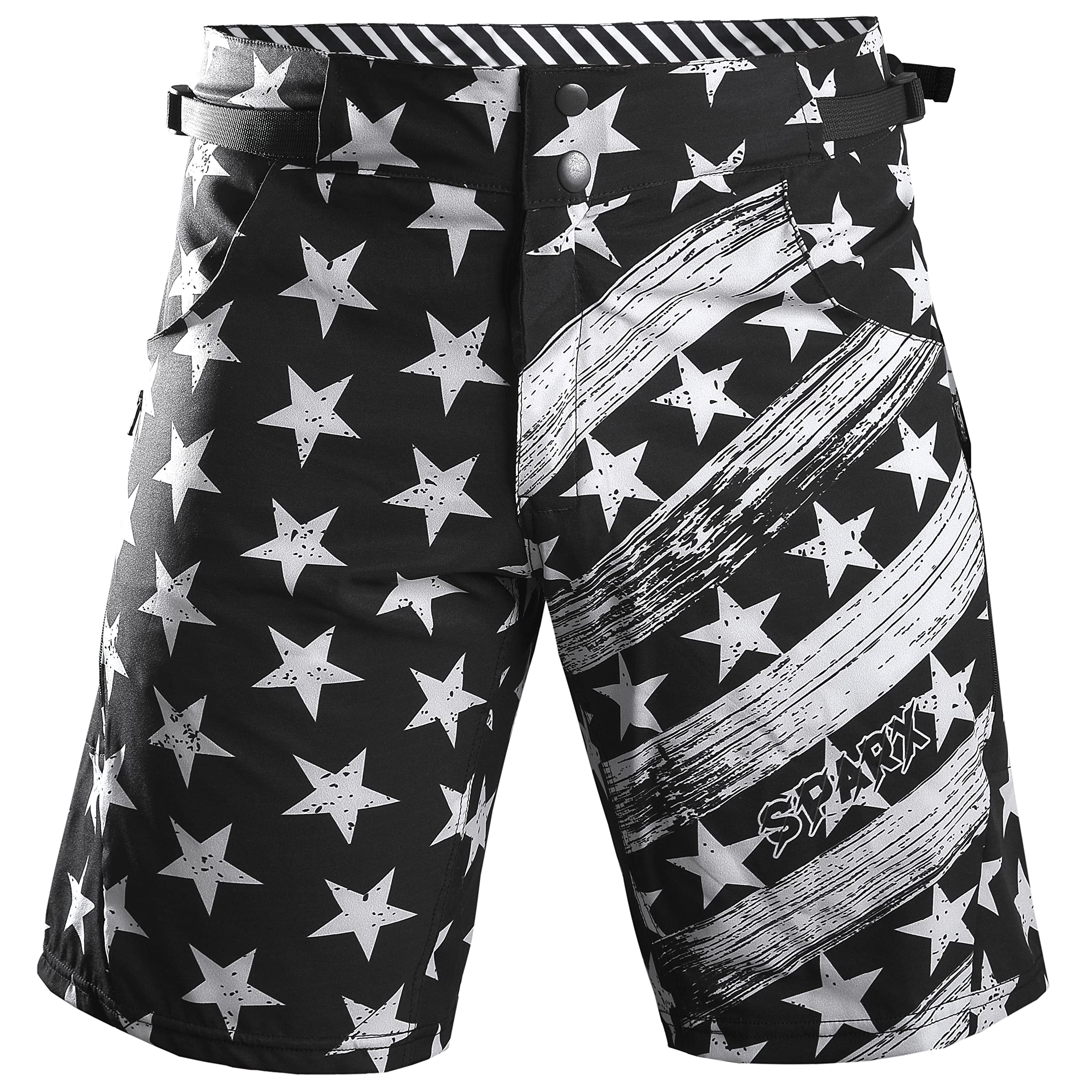 SPARX Men's Mountain Bike Shorts - Padded MTB Cycling Shorts with Stretch & Loose-Fit Design for Biking & Outdoor Adventures | Perfect for Trail Riding & Commuting