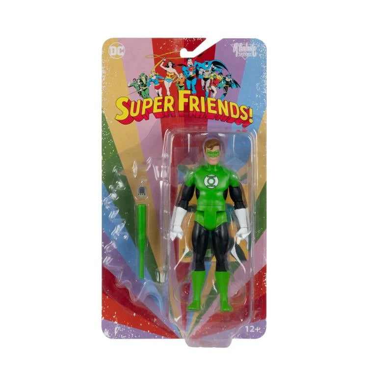 DC Comics Super Friends Retro Green Lantern Action Figure - 6-Inch Collectible Toy for Fans & Display - Perfect for Home Decor, Gifts, and Comic Book Collections