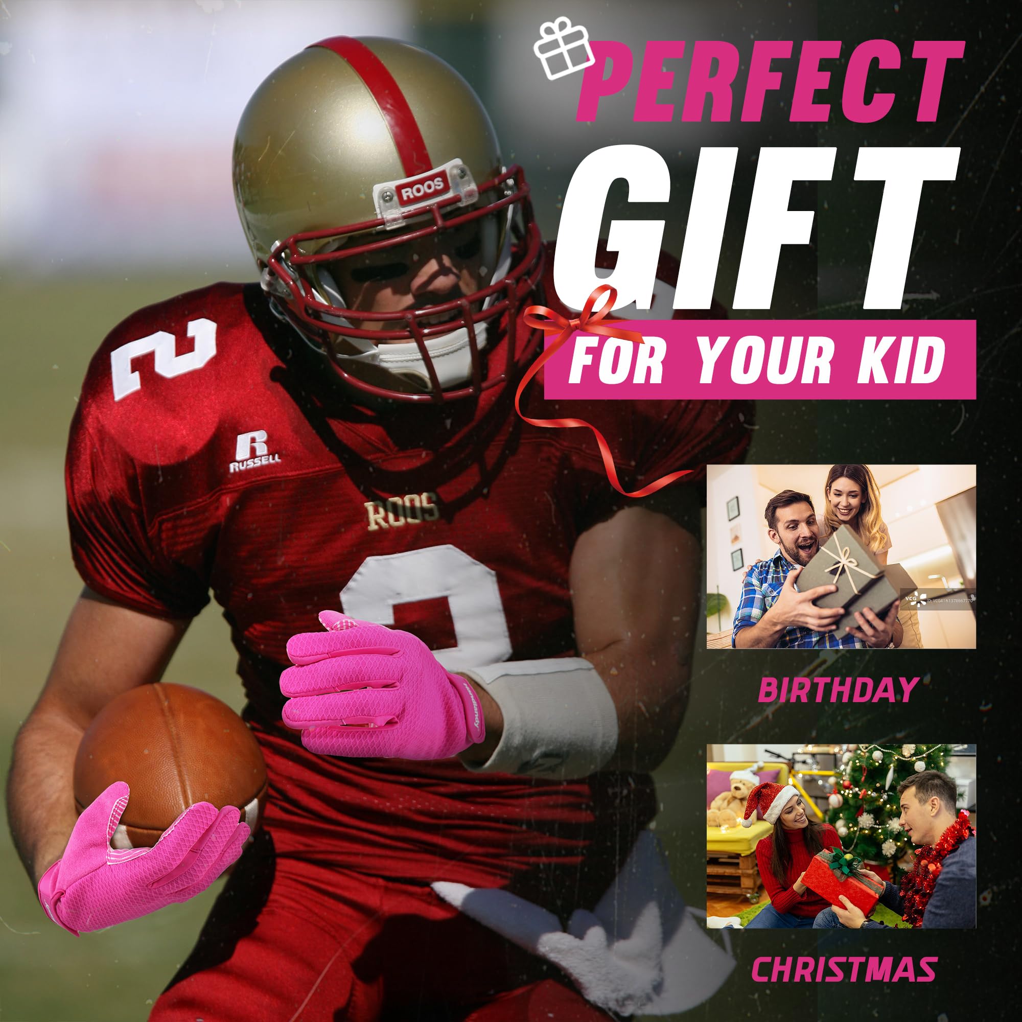 Sticky Football Gloves for Men & Youth - Best Receiver Gloves for Training & Games