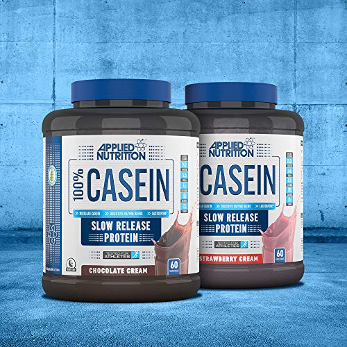 Applied Nutrition Premium Micellar Casein Protein Powder 1.8kg (4 lbs) - Strawberry Flavor for Muscle Recovery & Overnight Protein | Ideal for Post-Workout, Bedtime & Meal Replacement