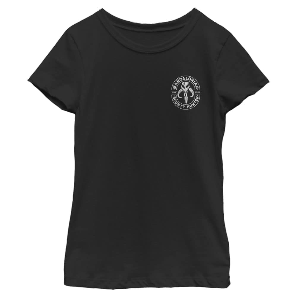 Star Wars Mandalorian Gun for Hire Girls Short Sleeve T-Shirt | Kids & Teens Cotton Tee | Cosplay & Everyday Wear