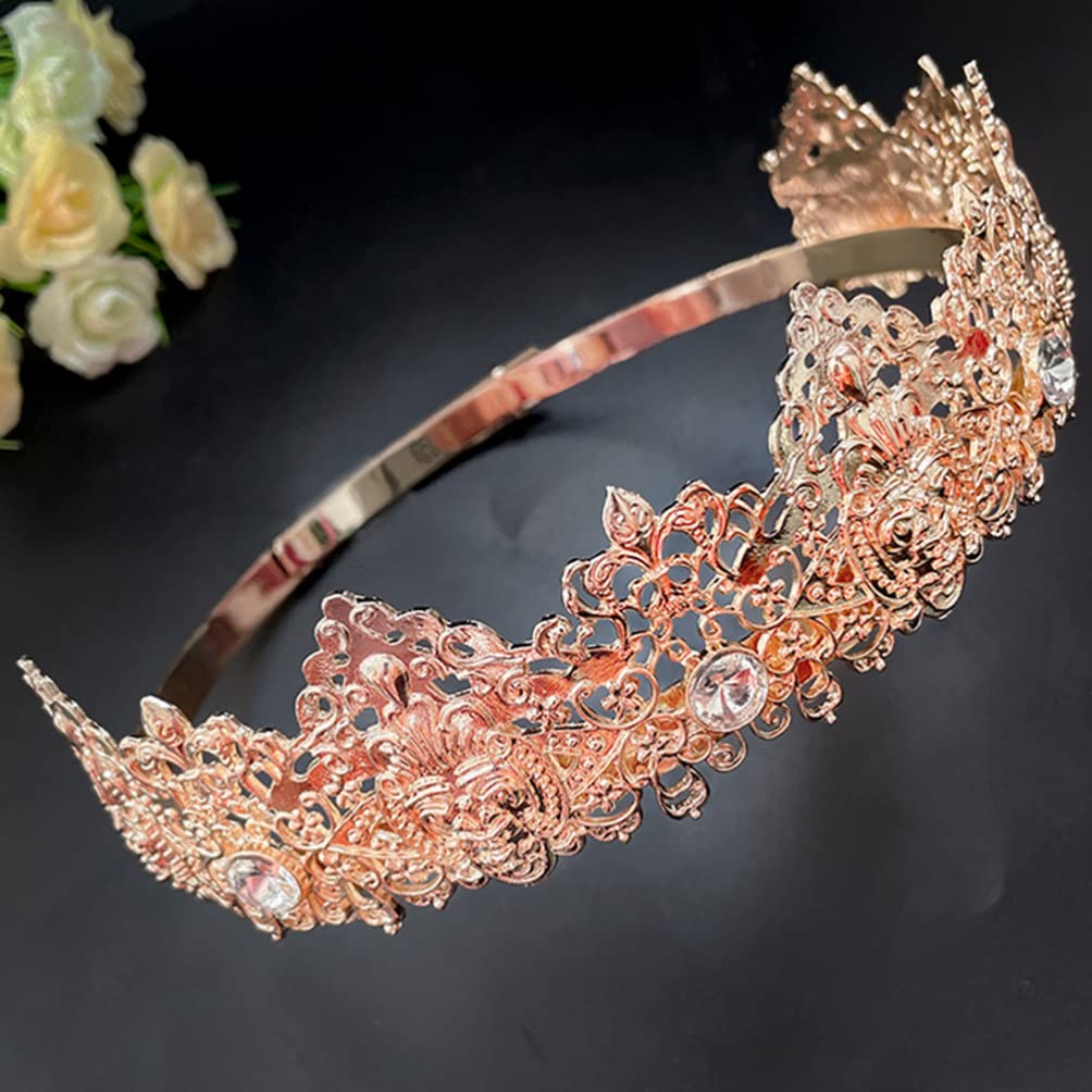 Handcrafted Rhinestone Tiara Crown - Elegant Bridal Hair Accessory for Weddings, Prom & Special Events | Zinc Alloy Hair Ornament with Delicate Design