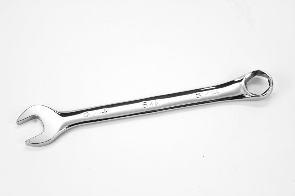 3/4 Inch 6-Point Fractional Regular Combination Chrome Wrench - Professional Grade Tool for Plumbing, Automotive & DIY Home Repairs