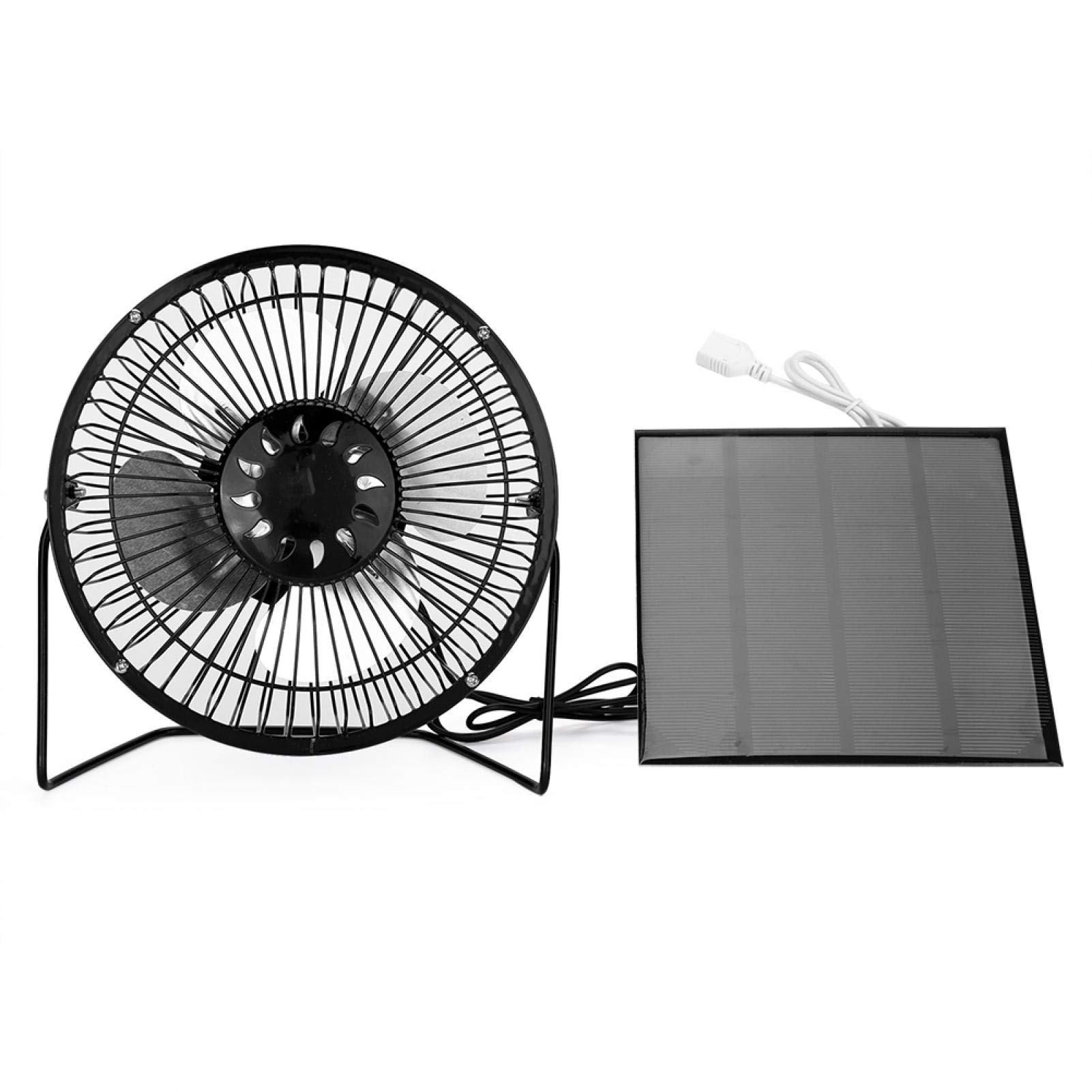 TOPINCN USB Solar Panel Fan - Mini Portable Fan with Strong Airflow, Quiet Cooling Ventilation for Home, Office, Car & Outdoor | Solar Powered Camping Fan, Desk Fan for Summer Travel & Emergency Use