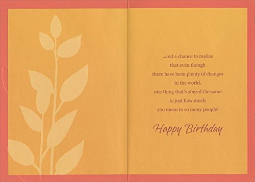 85th Birthday Card for Men - Elegant Embossed Deep Orange Floral Design - Perfect for Grandfather, Dad, Husband & Special Occasions