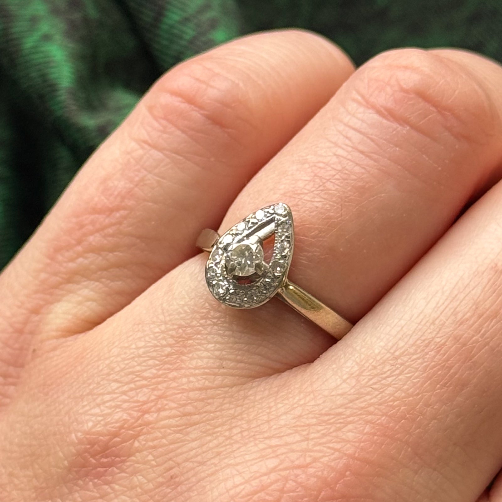 0.33ctw Diamond Pear Shaped Ring - Size 4.75 | Elegant Solitaire Engagement Ring for Women | Perfect for Proposals, Anniversaries & Special Occasions