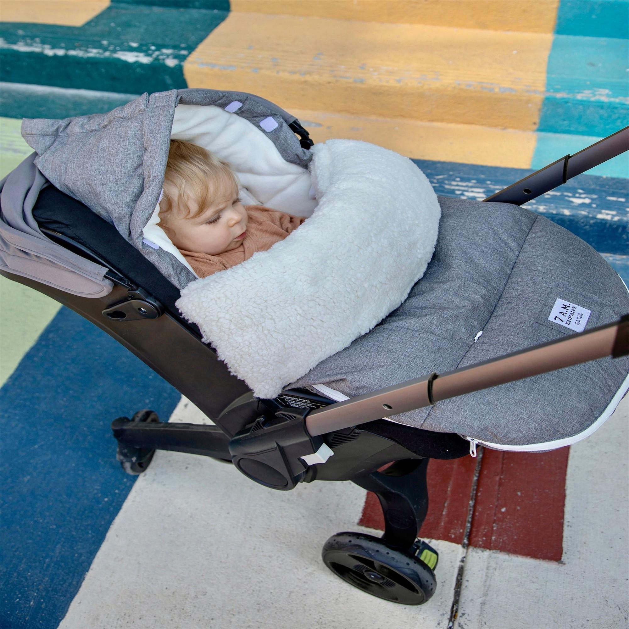 7AM Enfant LambPOD Heathers Baby Travel Sleep Pod - Soft & Portable Infant Lounger for Newborns to Toddlers - Perfect for Travel, Napping & Cozy Comfort at Home