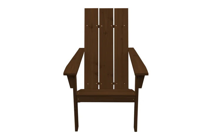 Modern Adirondack Chair - Contemporary Outdoor Lounge Chair with Weather-Resistant Wood - Perfect for Patio, Garden, Poolside & Backyard Relaxation