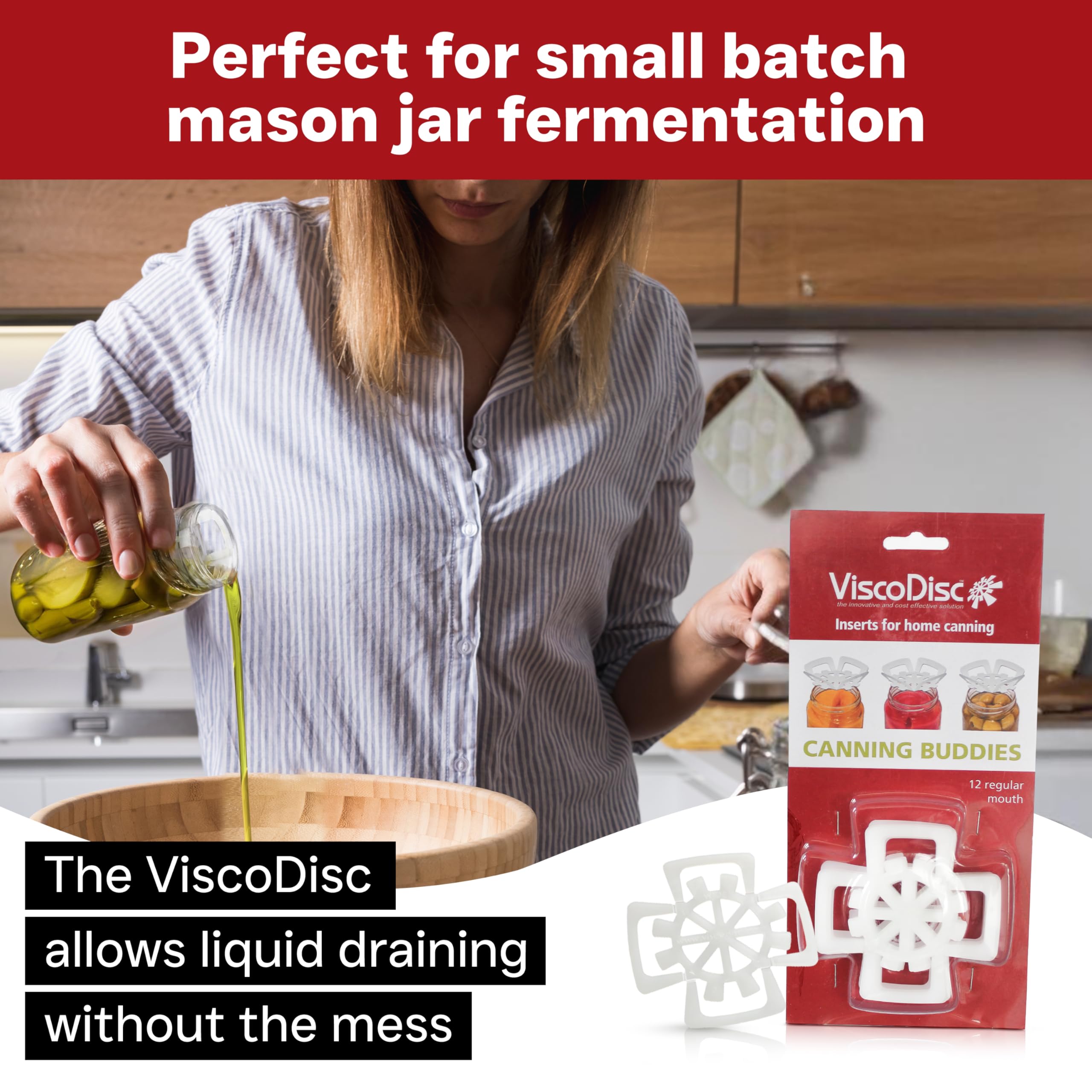 Wide Mouth Mason Jar Inserts for Home Bottling - Perfect for Canning, Pickling, and DIY Food Storage