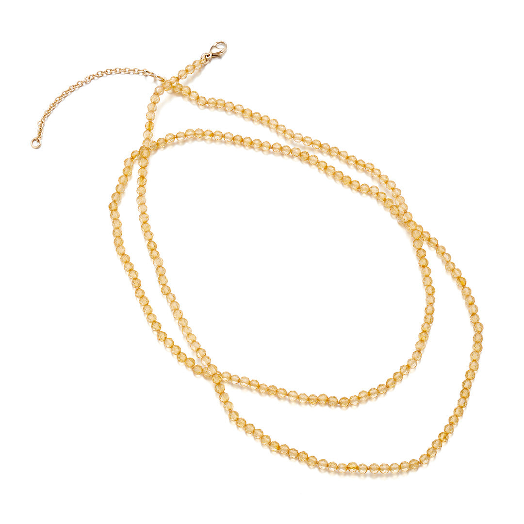 Natural Citrine Gemstone Wrap Bracelet for Women - Adjustable Healing Crystal Jewelry for Positive Energy & Good Luck - Perfect for Yoga, Meditation & Everyday Wear