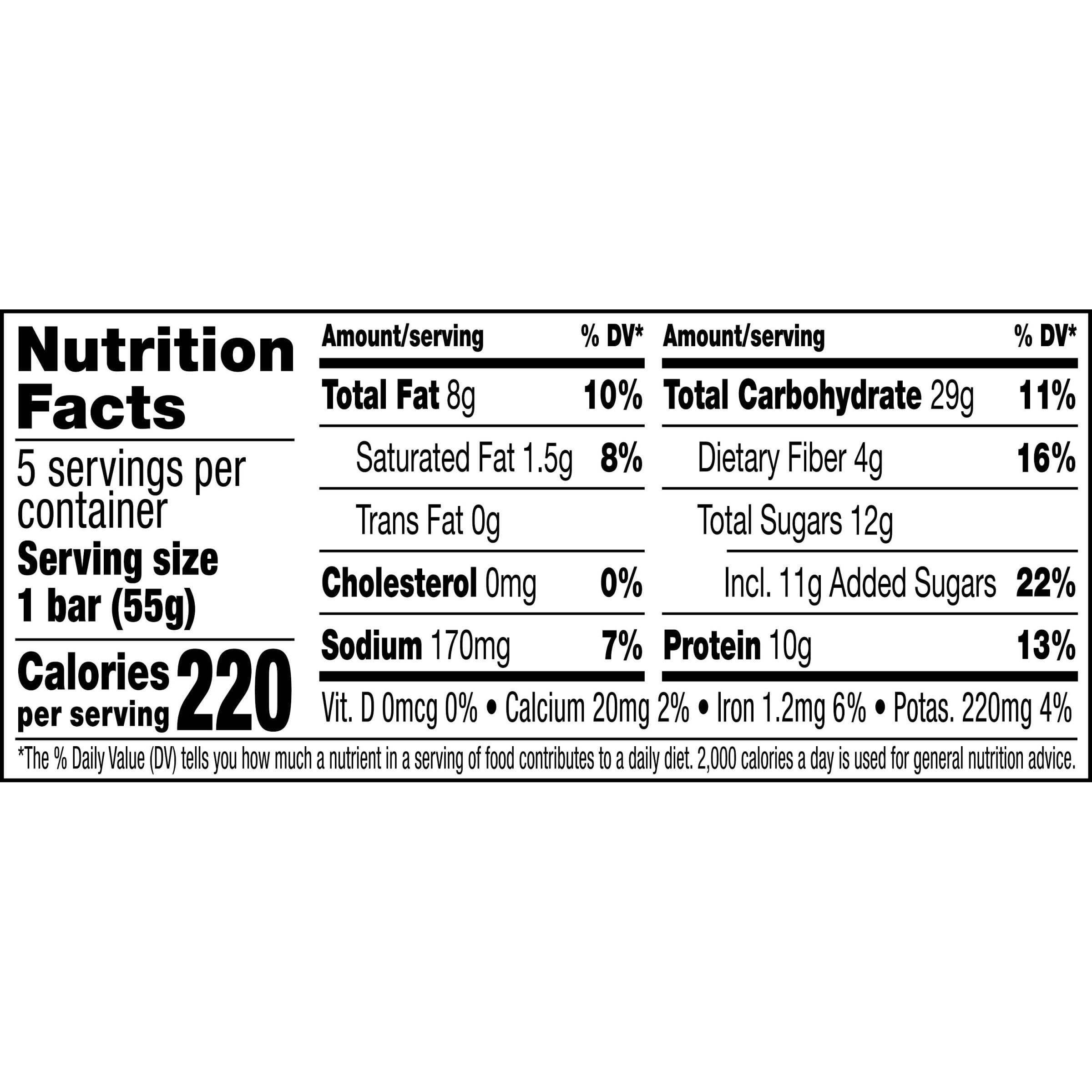 RXBAR Nut Butter and Oat Protein Bars - Honey Cinnamon Peanut Butter Flavor, 9.7oz Box (5 Bars) | High Protein Snacks for Workouts, Hiking & On-the-Go Energy