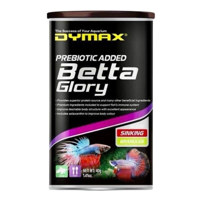 Dymax Betta Glory 40g Fish Food - Premium Tropical Fish Flakes for Betta Fish - Enhances Color & Growth - Ideal for Freshwater Aquariums & Fish Tanks