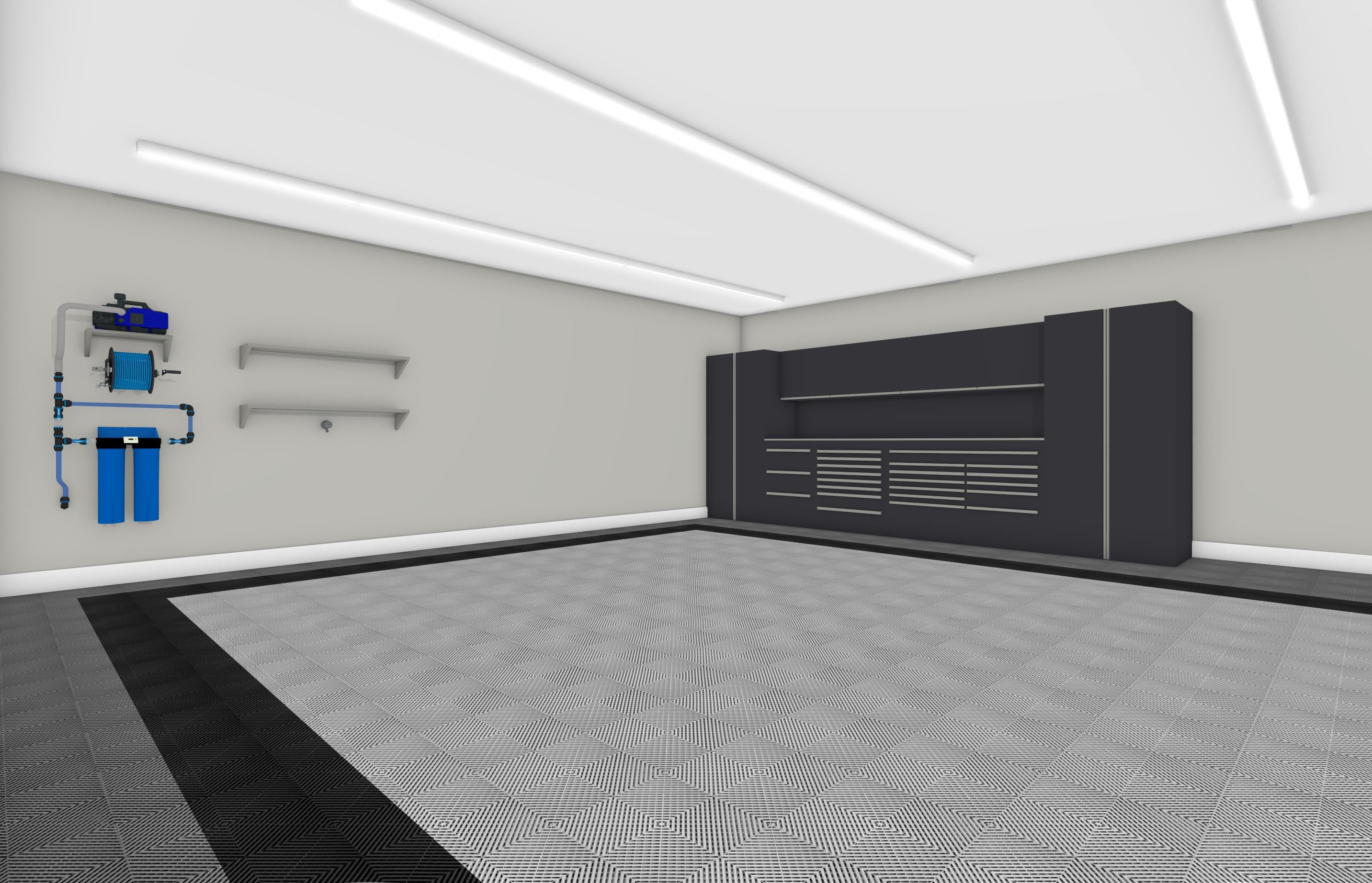 Swisstrax Modular Garage Floor Tiles - 4 Car Garage Flooring Solution - Durable & Easy to Install for Home Garage, Workshop, and Car Showroom