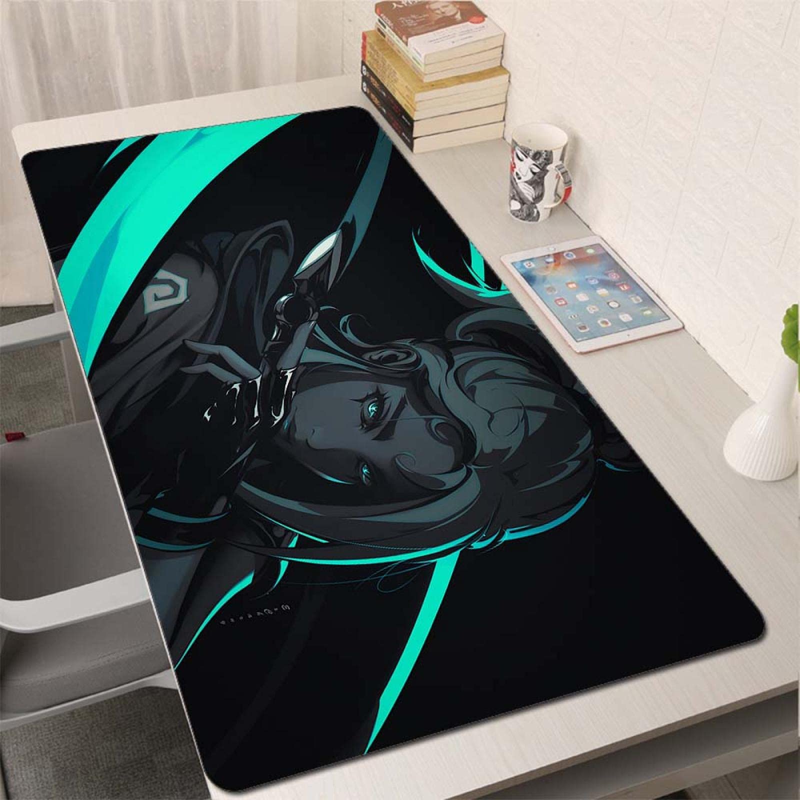 Anime Mouse Pad XXXL 31.5x15.7 Inch - Extra Large Gaming Mouse Pad with Anti-Fray Stitched Edges, Non-Slip Rubber Base & Cool Anime Character Design - Perfect for PC Gaming, Office Work & Home Desk Setup
