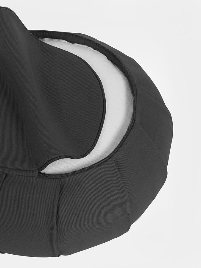 Organic Cotton Round Lotus Zafu Buckwheat Meditation Cushion - GOTS Certified for Yoga, Zen Meditation & Home Decor - Eco-Friendly & Comfortable Support for Mindful Practices