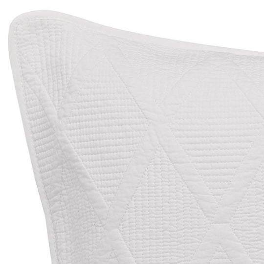 Luxury Farley White European Pillowcase Set - 100% Cotton Hotel Quality Pillow Cover for Bedroom Decor, Sofa & Guest Room - Elegant Home Textile Accessory