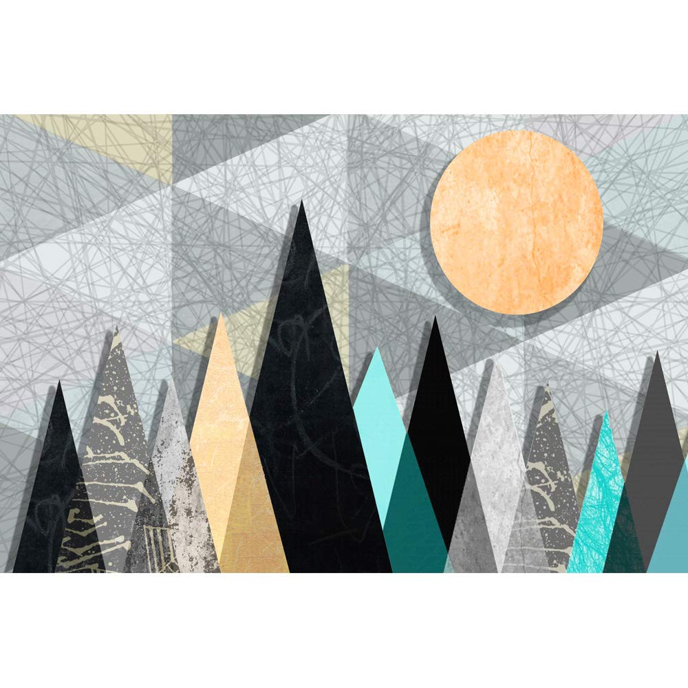 Abstract Geometric Peel and Stick Wallpaper Murals - Removable Bedroom Wall Decor (100x144 inches) for Modern Home & Apartment Interior Design