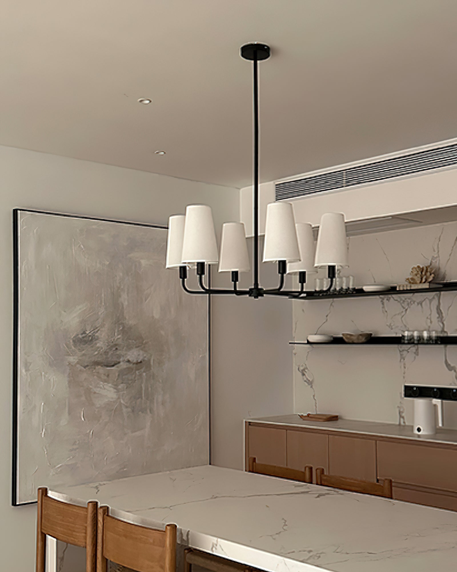 Ansel Chandelier - Modern Crystal Ceiling Light Fixture for Dining Room & Living Room | Elegant Lighting Decor for Home & Office