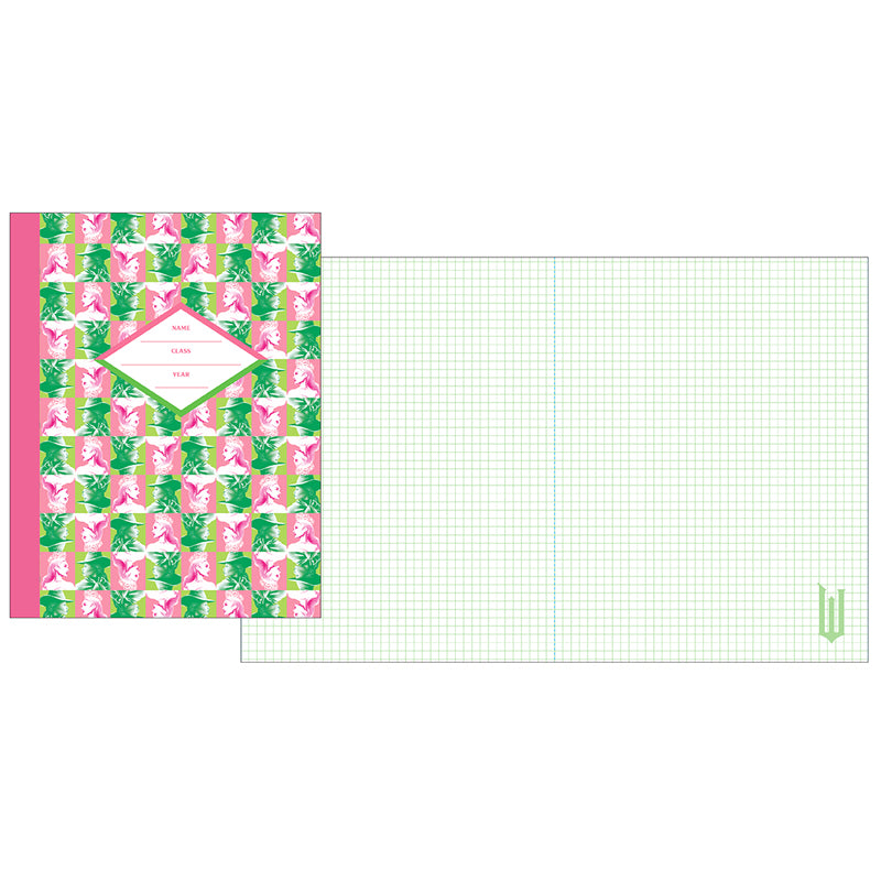 Wicked Pink & Green Composition Notebook Set - 2 Pack College Ruled Journals for School, Office & Creative Writing - Back to School Supplies & Note Taking Essentials