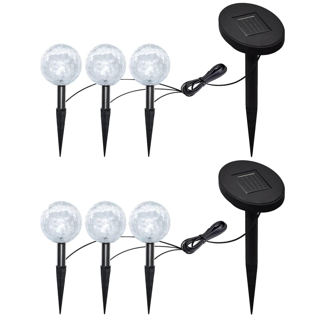 iFCOW 6-Pack Solar LED Garden Lights with Spike Anchors - Waterproof Outdoor Landscape Lighting for Yard, Pathway, Patio & Garden Decor