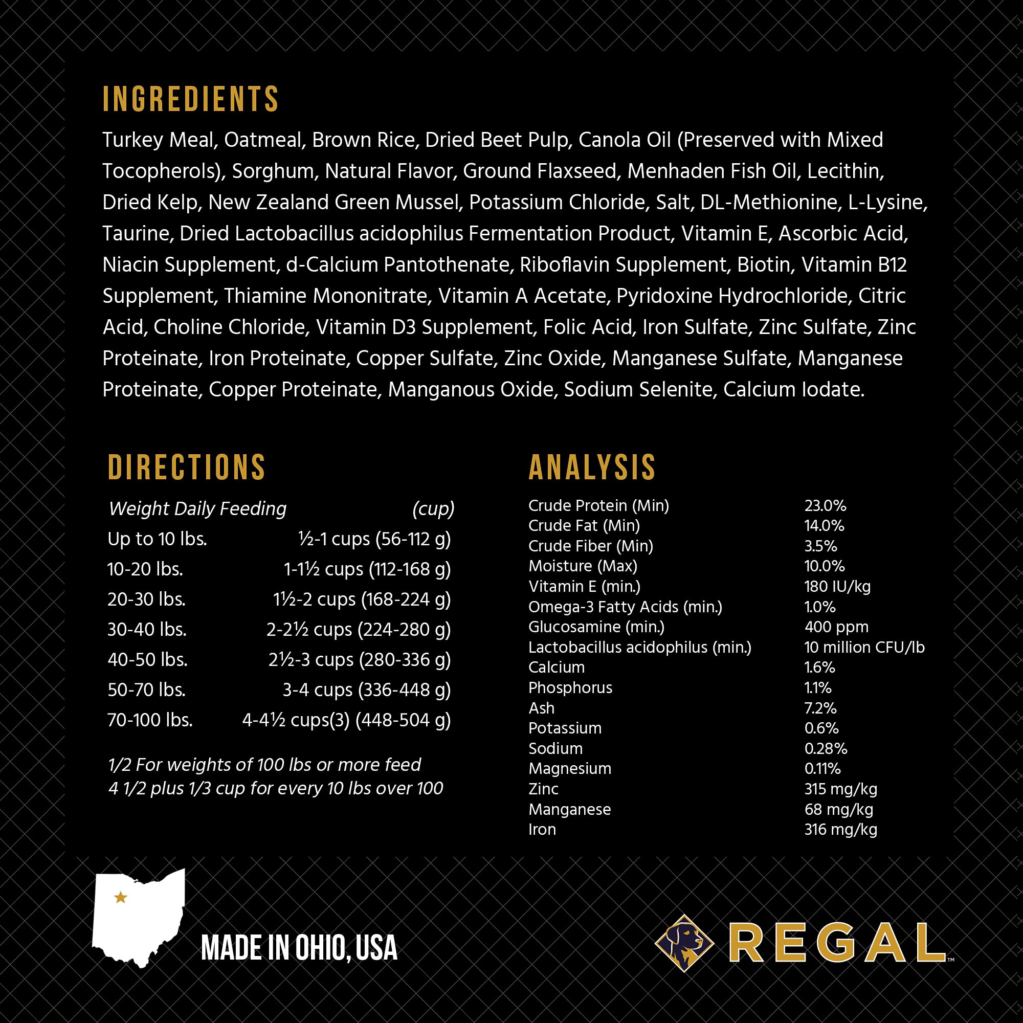 Regal Pet Foods Adult Sensi Bites Turkey Meal Recipe - All Natural, Limited Ingredient Dry Dog Food for All Breeds & Sizes - Made in USA, 26 LB Bag - Perfect for Sensitive Stomachs & Daily Nutrition