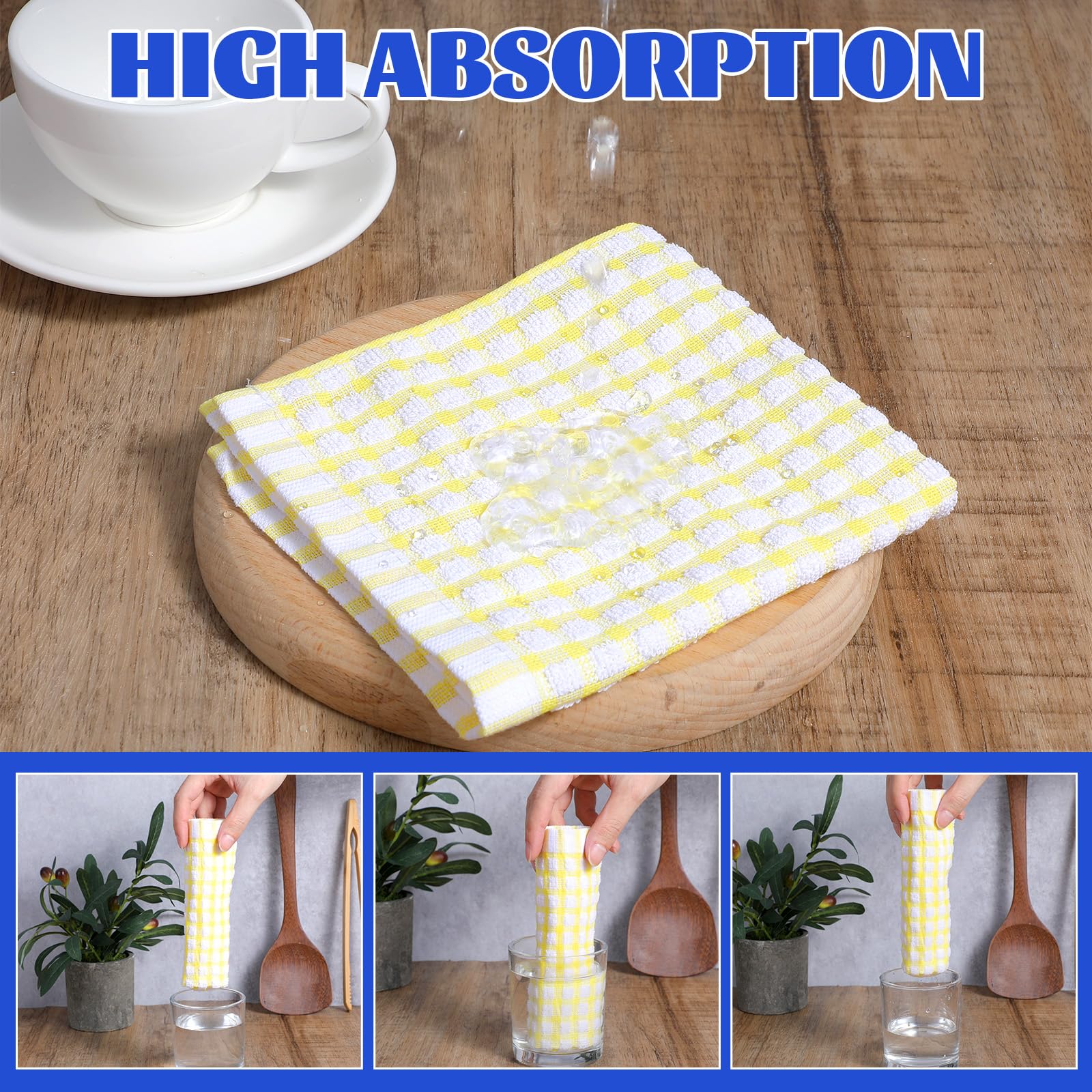 Premium 4-Pack Cotton Dishcloths 12