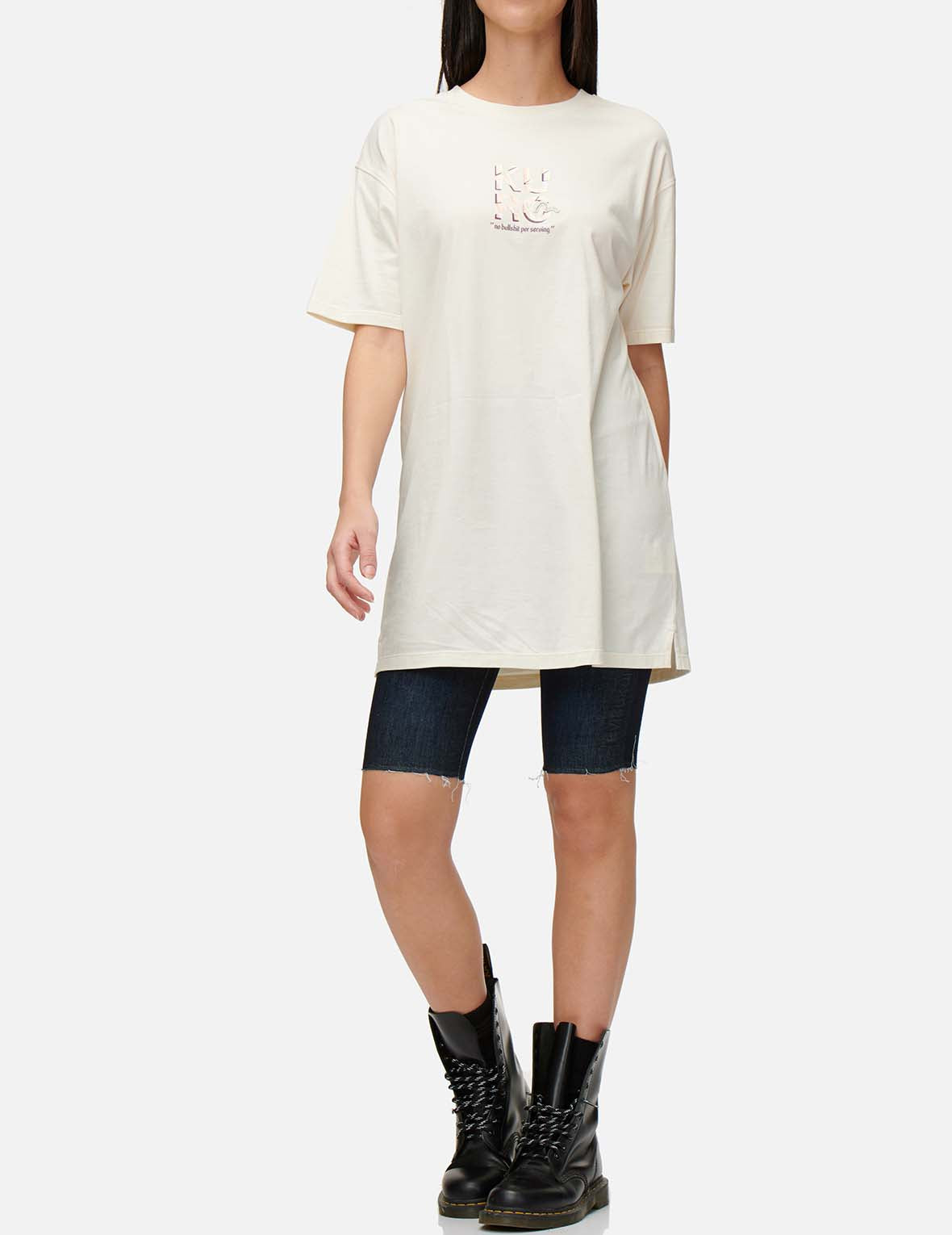 Ukiyo E Infused Logo Print Oversized T-Shirt for Men & Women - Trendy Streetwear, Casual Comfort, Perfect for Urban Fashion & Everyday Wear