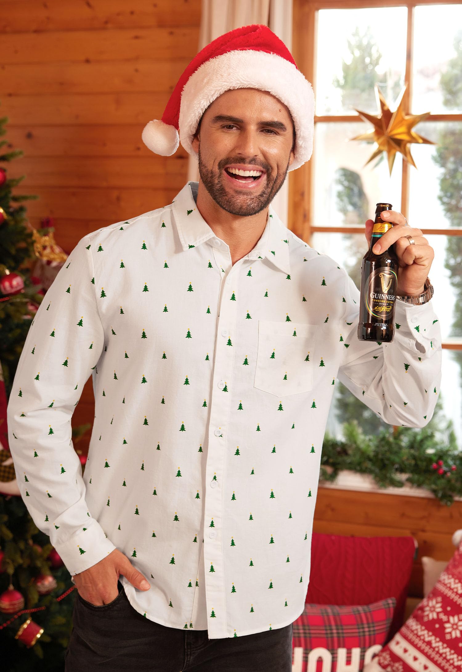 Arvilhill Men's Ugly Christmas Shirts - Long Sleeve Holiday Party Wear (S-XXL)