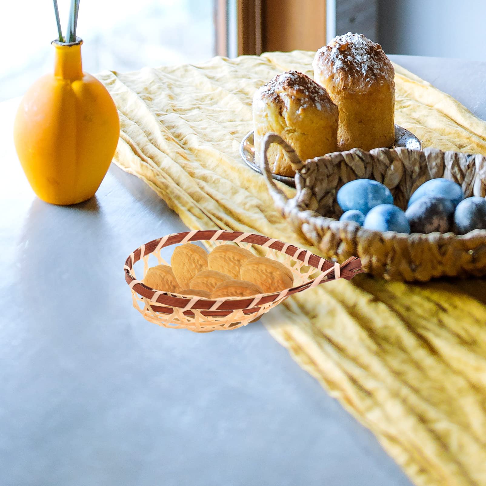 Bamboo Egg Basket - Kitchen Food Tray for Bread, Sashimi & Desserts
