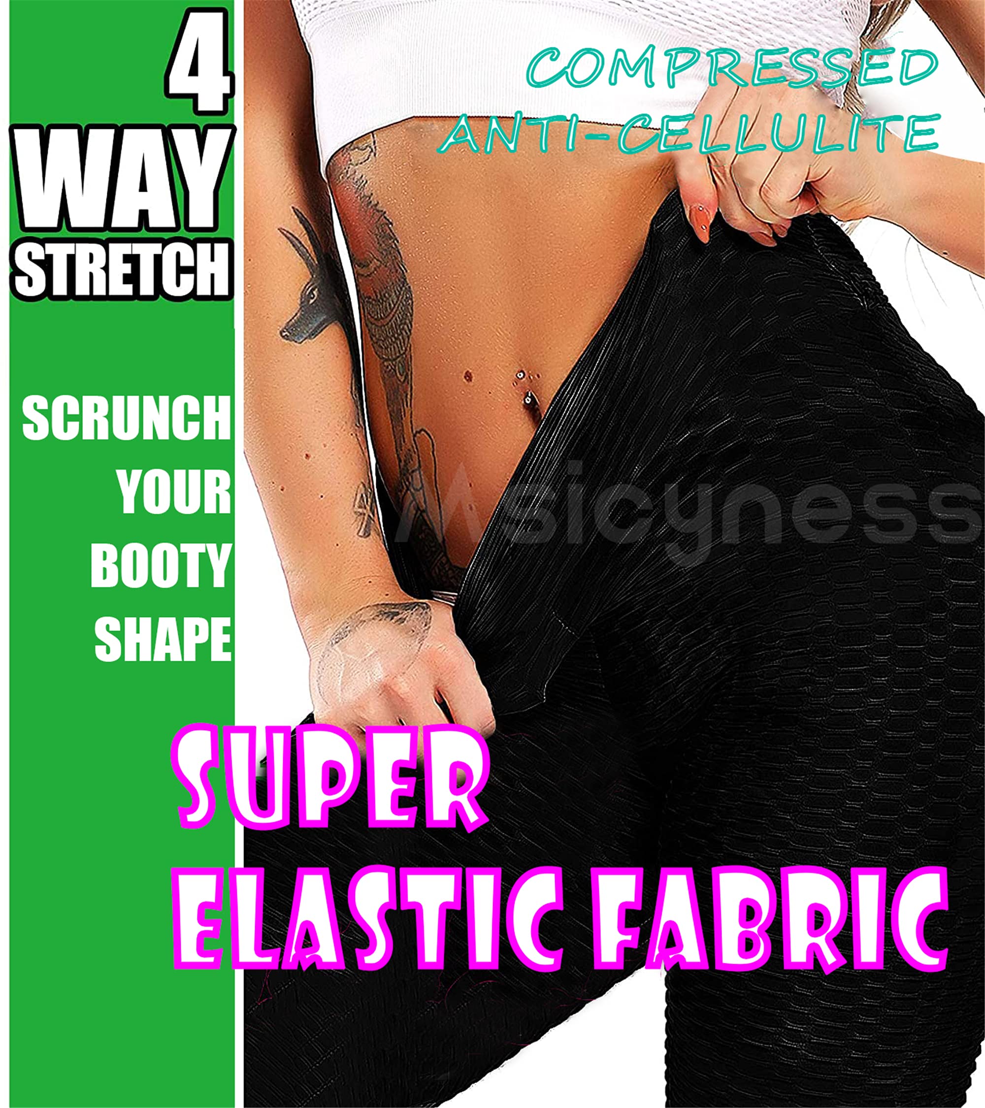 Best TikTok Leggings - 5/10 Pack High Waisted Yoga Pants with Butt Lifting Scrunch Design for Women | Perfect for Workouts, Yoga & Everyday Wear