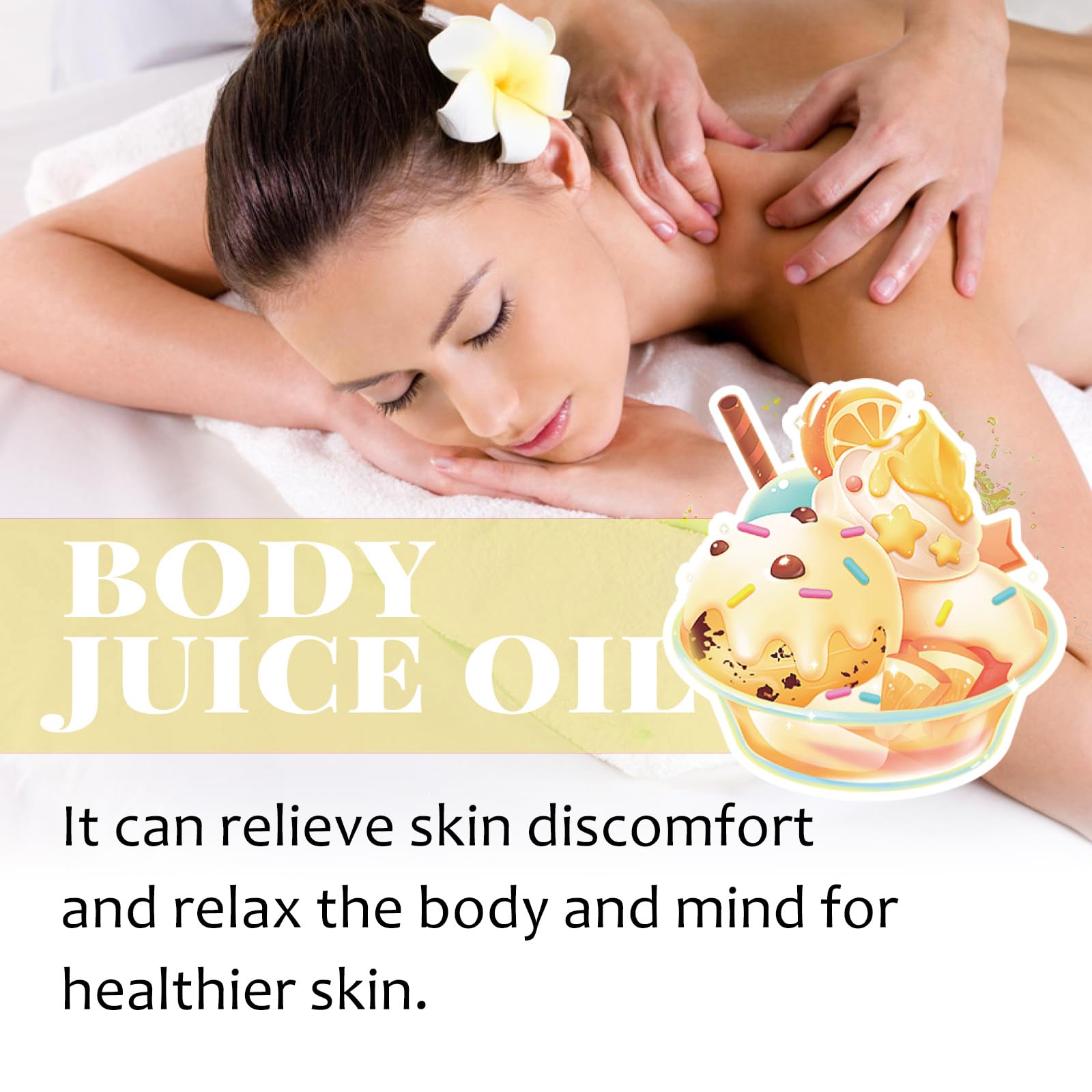 Vanilla Cream Body Oil 2-Pack - Handmade Nourishing & Hydrating Moisturizer with Sweet Vanilla Scent for Soft Smooth Skin - Perfect for Daily Hydration, Massage & Aromatherapy (2PCS)