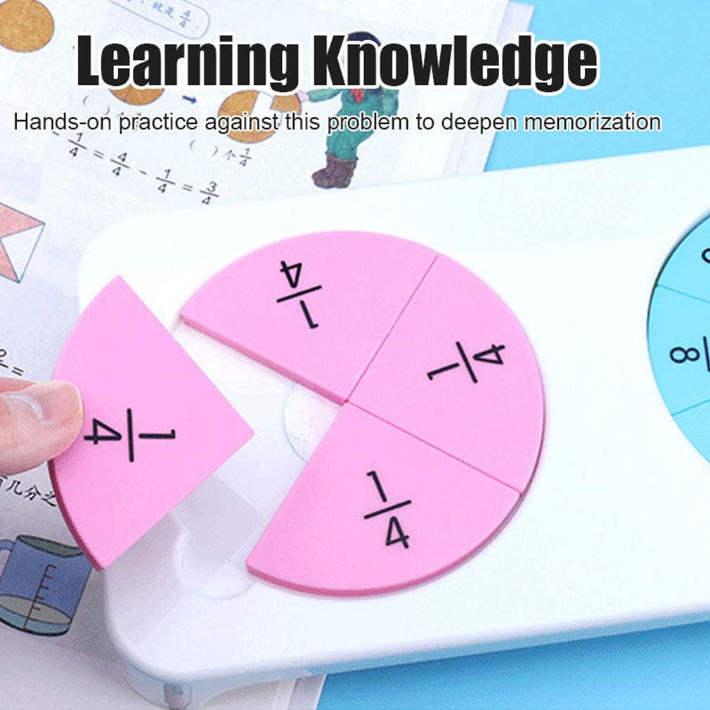 ZUICC Fraction Learning Disc - Montessori Math Toy for Kids, Educational Fractions Games & Mathematics Teaching Aid | Perfect for Homeschooling, Classroom & Interactive Learning Activities