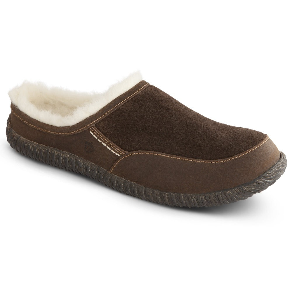 **Men's Comfortable Rambler Mule Slippers with Indoor/Outdoor Sole - Soft & Durable for Home, Office, and Outdoor Use**