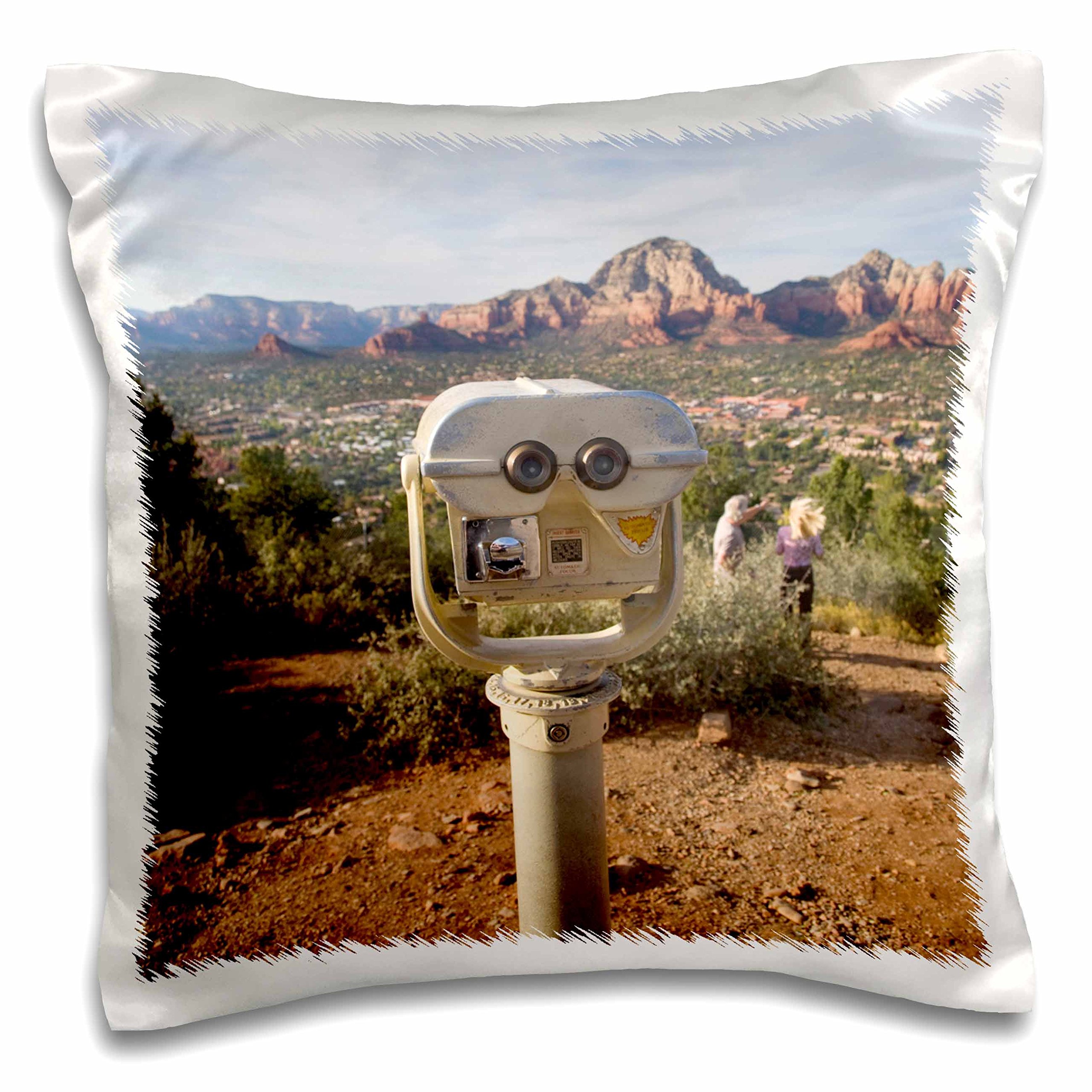 3D Rose Statue Sedona Arizona US03 DPB0102 Douglas Peebles Decorative 16x16 Inch Pillow Case - Perfect for Home Decor, Living Room, Bedroom & Office Throw Pillow Cover