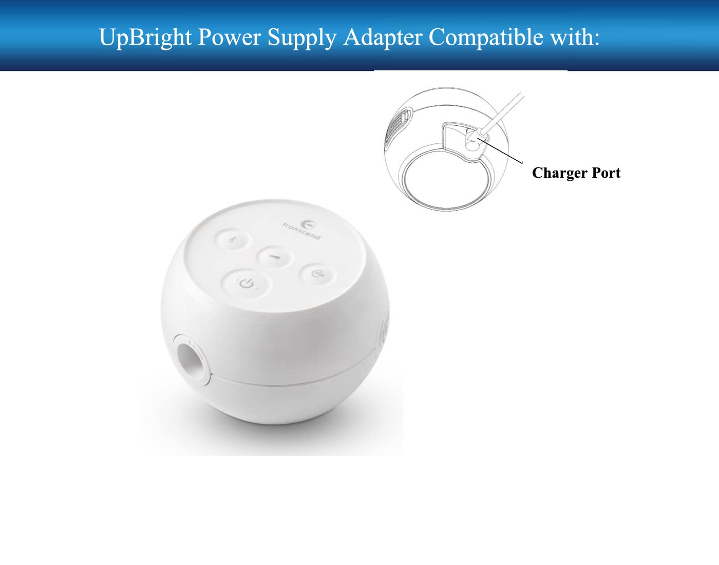UpBright 12V DC Car Adapter for Transcend Micro Auto Travel CPAP Machine - Compatible with Models 505000, 503056, 505010, PSA5 - Cigarette Lighter Power Supply Cable & Battery Charger - Perfect for Road Trips, Camping & Travel CPAP Therapy