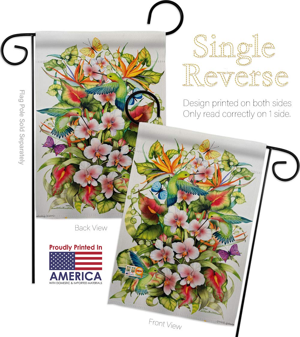Orchid Splendor Garden Flag Set with Pole - Outdoor Decor