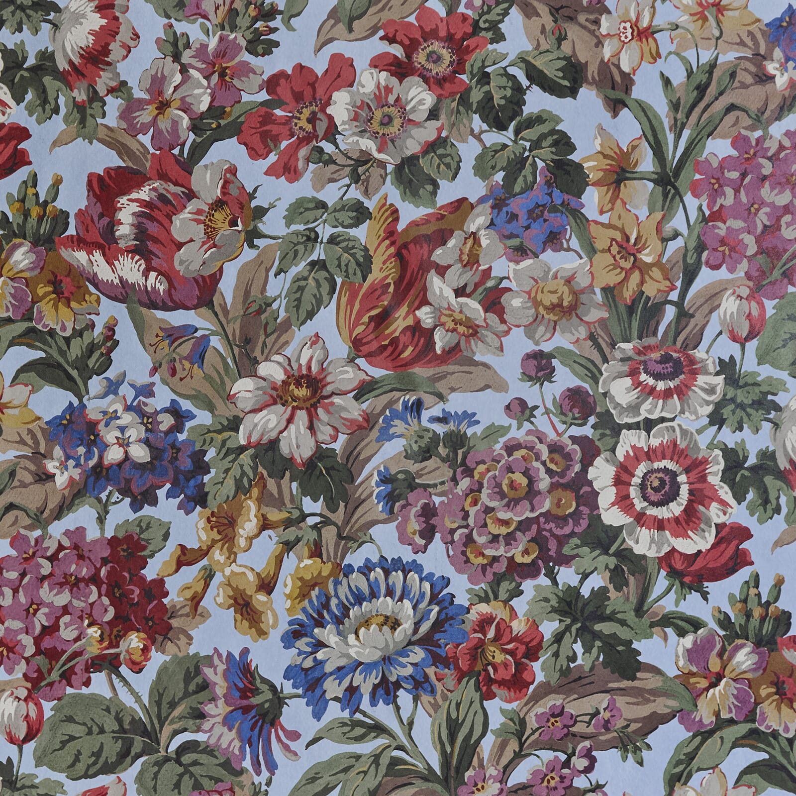 FLORESCENCE Wallpaper Azure Sample - Premium Self-Adhesive Removable Wallpaper for Bedroom, Living Room & Home Decor