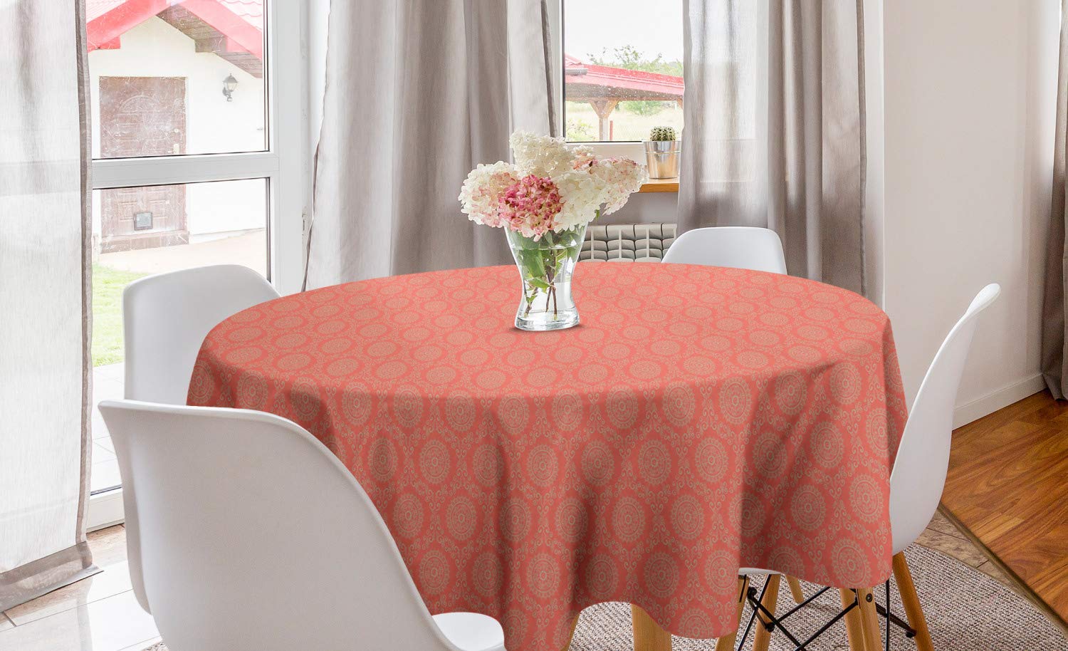Ambesonne Ethnic Round Tablecloth 60