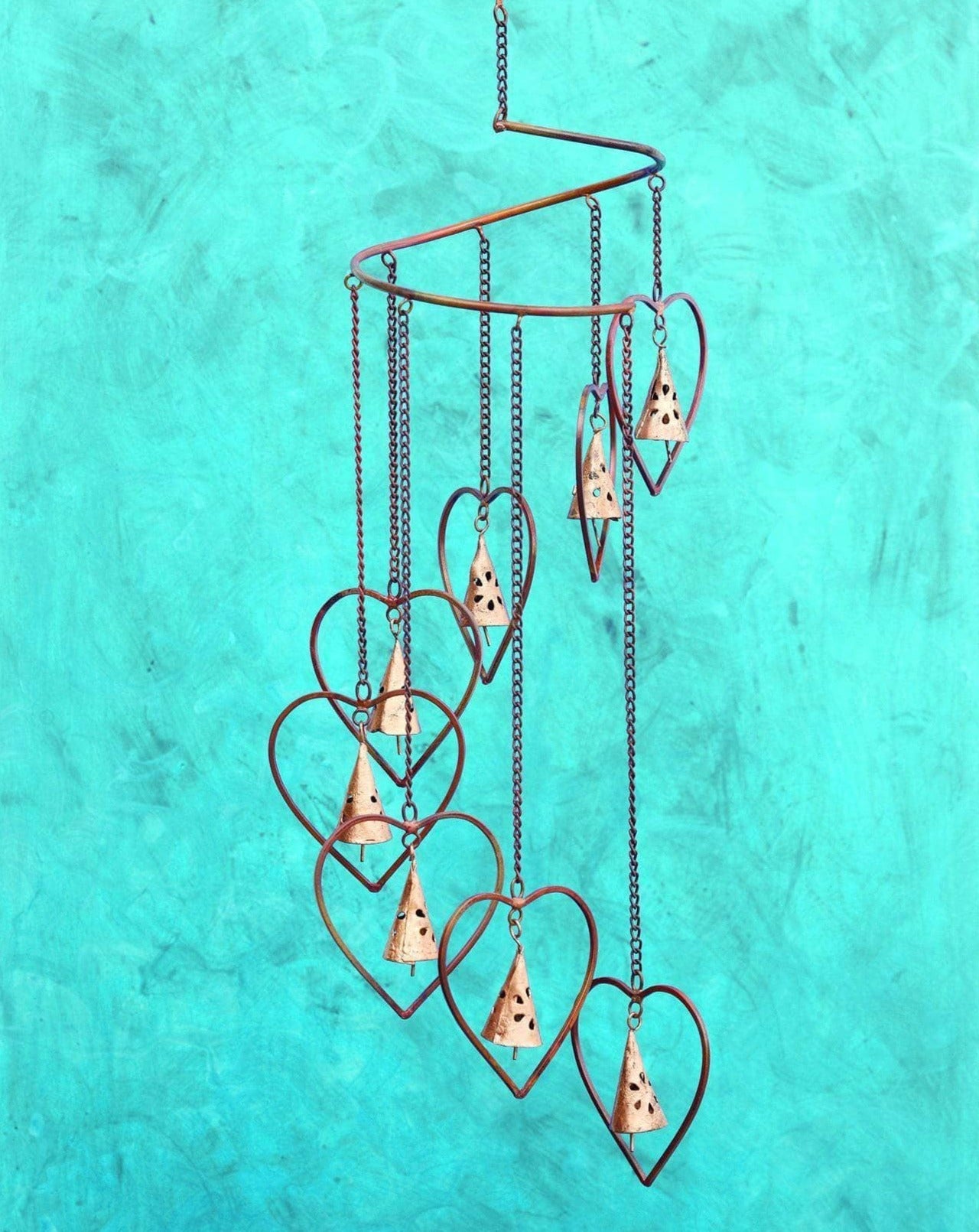 Hearts with Bells Hanging Mobile - Nursery Decor, Baby Crib Mobile with Soothing Sounds, Perfect for Newborns & Toddlers - Ideal for Bedrooms, Playrooms & Baby Showers